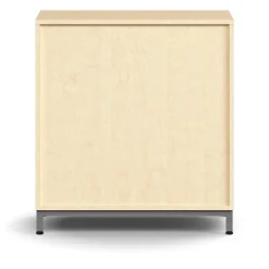 Liukuovikaappi QBUS Lukollinen, 1 hylly, jalusta, kahvat, 868x800x400 mm, hopeanharmaa, koivu