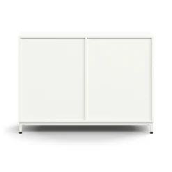 Liukuovikaappi QBUS Lukollinen, 1 hylly, jalusta, kahvat, 868x1200x400 mm, valkoinen