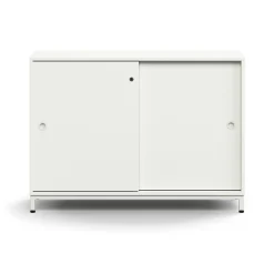 Liukuovikaappi QBUS Lukollinen, 1 hylly, jalusta, kahvat, 868x1200x400 mm, valkoinen