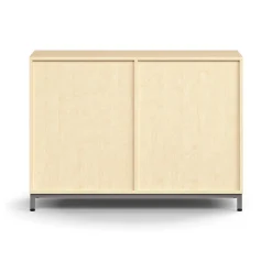 Liukuovikaappi QBUS Lukollinen, 1 hylly, jalusta, kahvat, 868x1200x400 mm, hopeanharmaa, koivu
