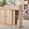 Liukuovikaappi QBUS Lukollinen, 1 hylly, sokkeli, kahvat, 868x800x400 mm, tammi
