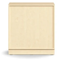Liukuovikaappi QBUS Lukollinen, 1 hylly, sokkeli, kahvat, 868x800x400 mm, koivu