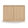 Liukuovikaappi QBUS Lukollinen, 1 hylly, sokkeli, kahvat, 868x1200x400 mm, tammi