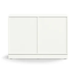 Liukuovikaappi QBUS Lukollinen, 1 hylly, sokkeli, kahvat, 868x1200x400 mm, valkoinen