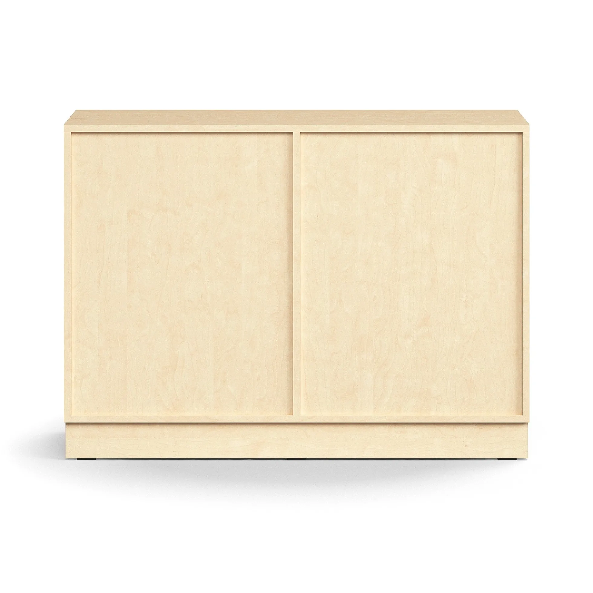 Liukuovikaappi QBUS Lukollinen, 1 hylly, sokkeli, kahvat, 868x1200x400 mm, koivu