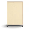 Liukuovikaappi QBUS Lukollinen, 2 hyllytasoa, jalusta, kahvat, 1252x800x400 mm, hopeanharmaa, koivu