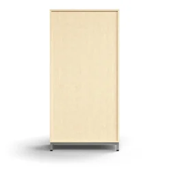 Liukuovikaappi QBUS Lukollinen, 3 hyllytasoa, jalusta, kahvat, 1636x800x400 mm, hopeanharmaa, koivu