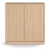 Liukuovikaappi QBUS Lukollinen, 2 hyllytasoa, sokkeli, kahvat, 1252x1200x400 mm, tammi