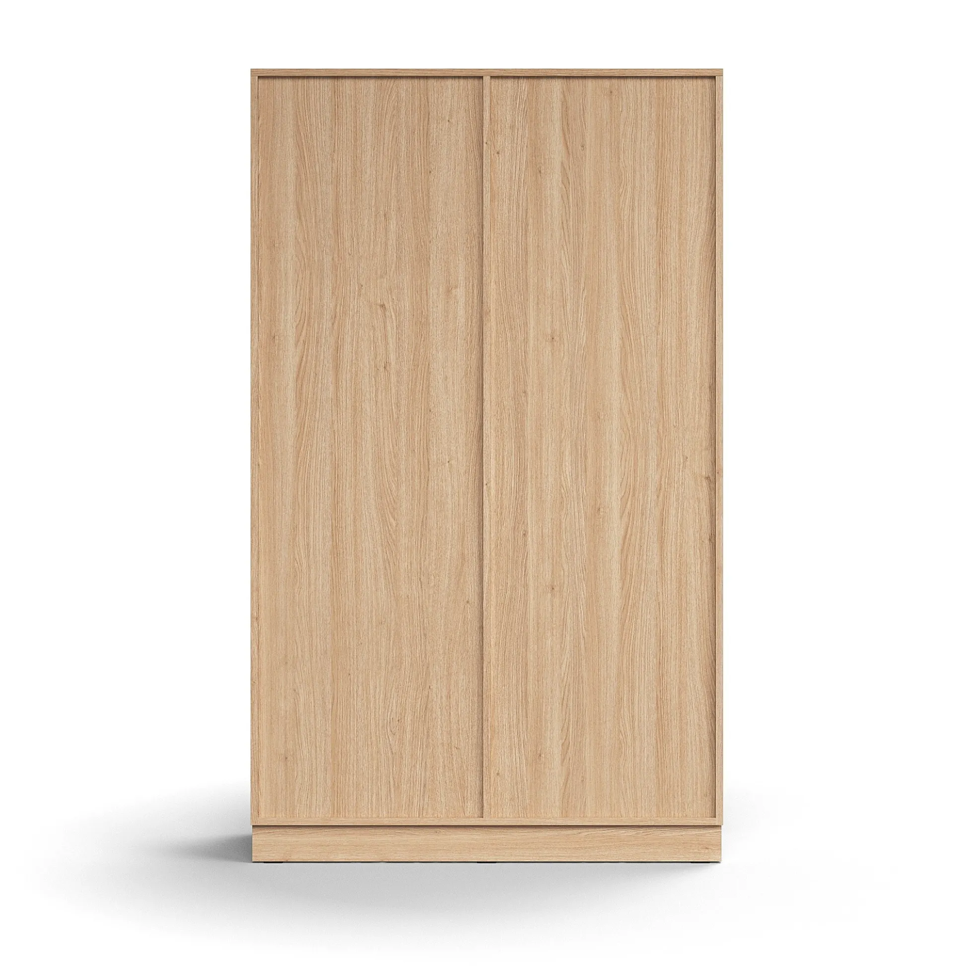 Liukuovikaappi QBUS Lukollinen, 4 hyllytasoa, sokkeli, kahvat, 2020x1200x400 mm, tammi