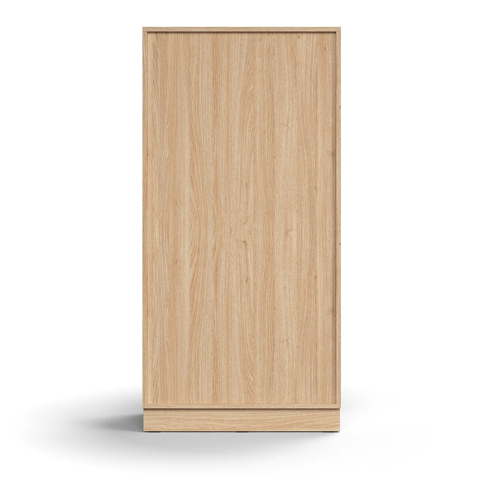 Liukuovikaappi QBUS Lukollinen, 3 hyllytasoa, sokkeli, kahvat, 1636x800x400 mm, tammi