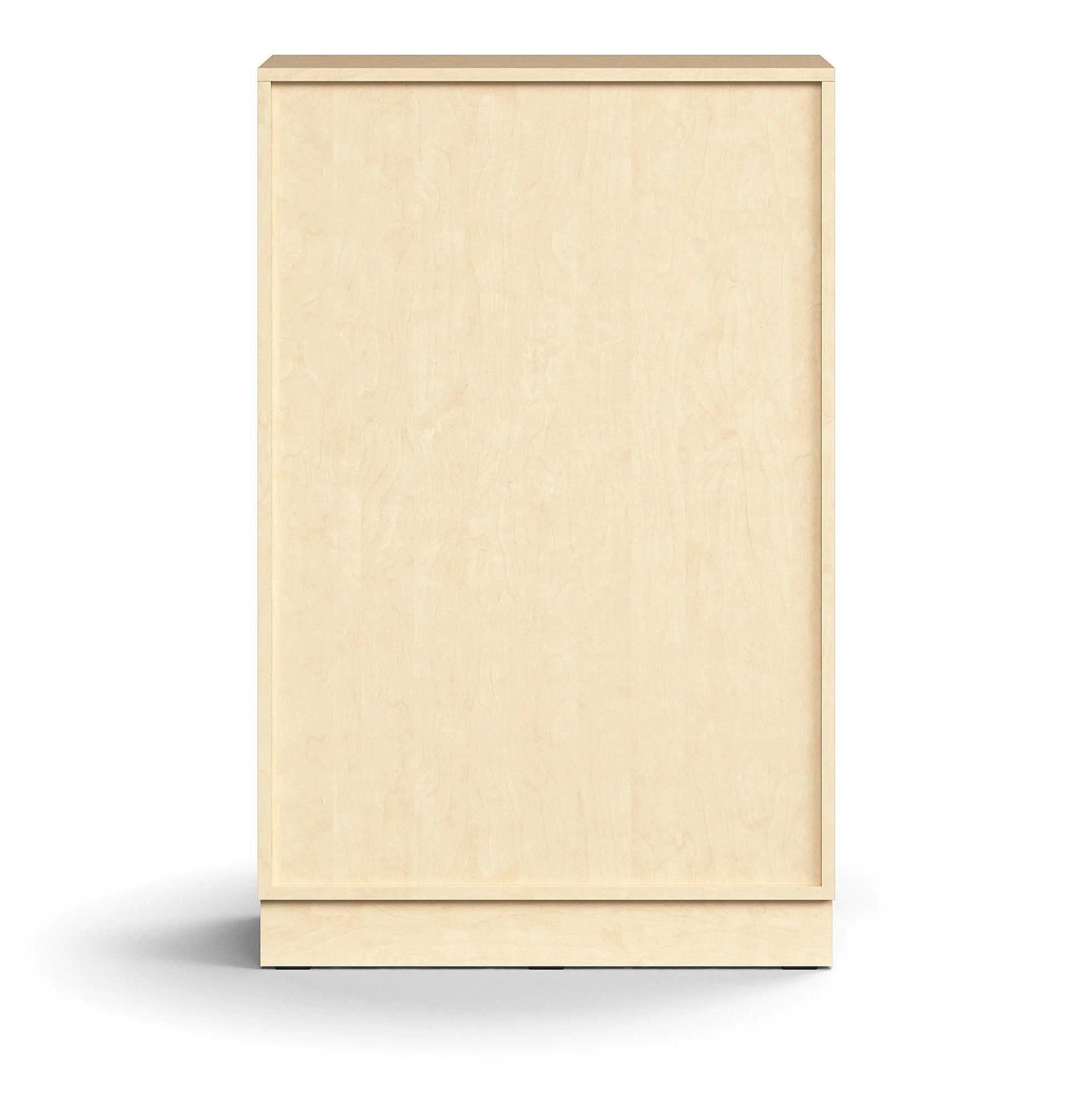 Liukuovikaappi QBUS Lukollinen, 2 hyllytasoa, sokkeli, kahvat, 1252x800x400 mm, koivu
