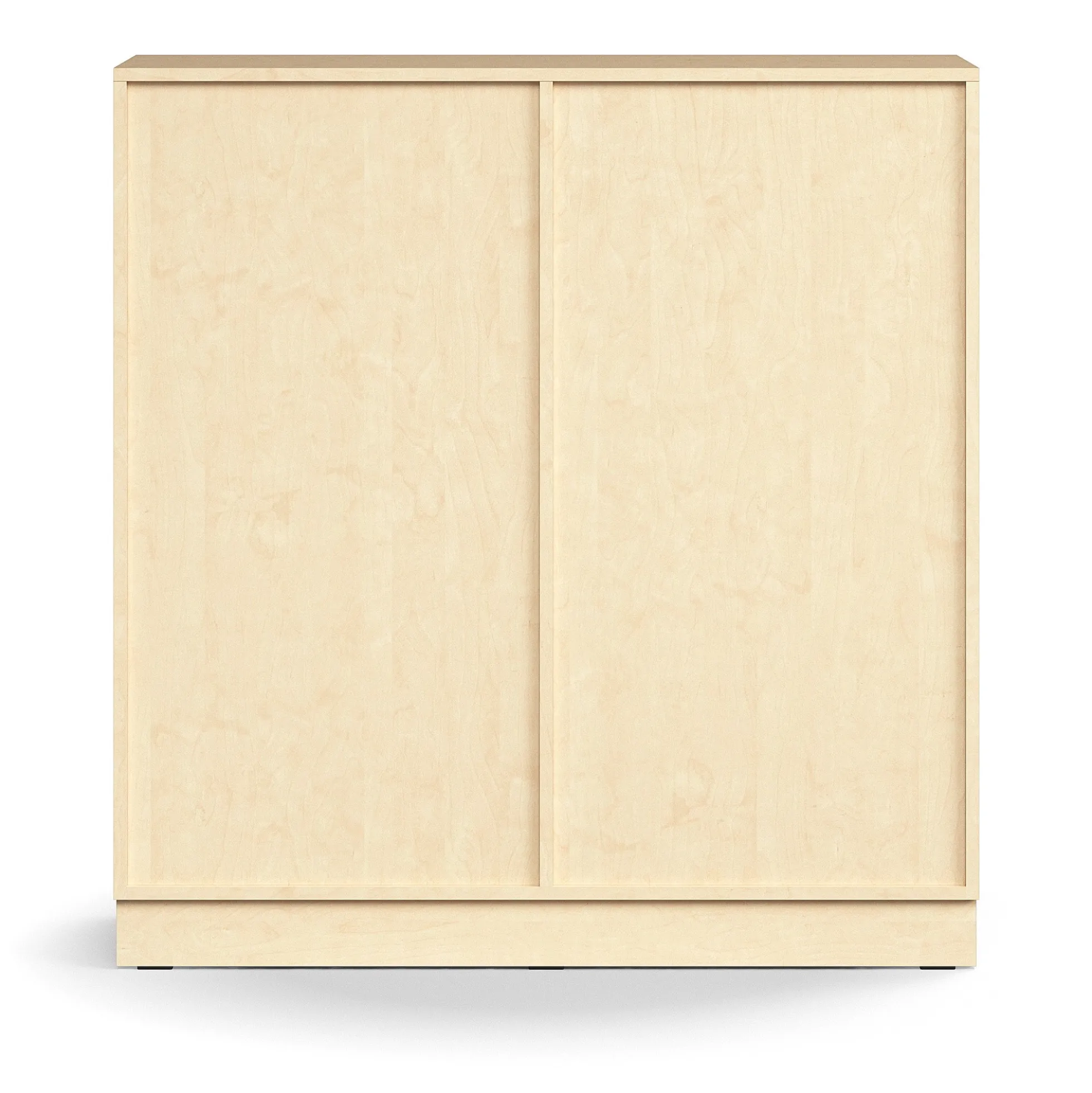 Liukuovikaappi QBUS Lukollinen, 2 hyllytasoa, sokkeli, kahvat, 1252x1200x400 mm, koivu