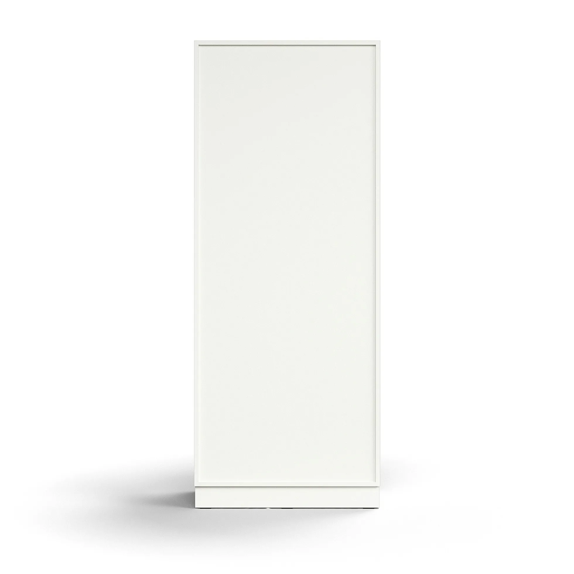 Liukuovikaappi QBUS Lukollinen, 4 hyllytasoa, sokkeli, kahvat, 2020x800x400 mm, valkoinen