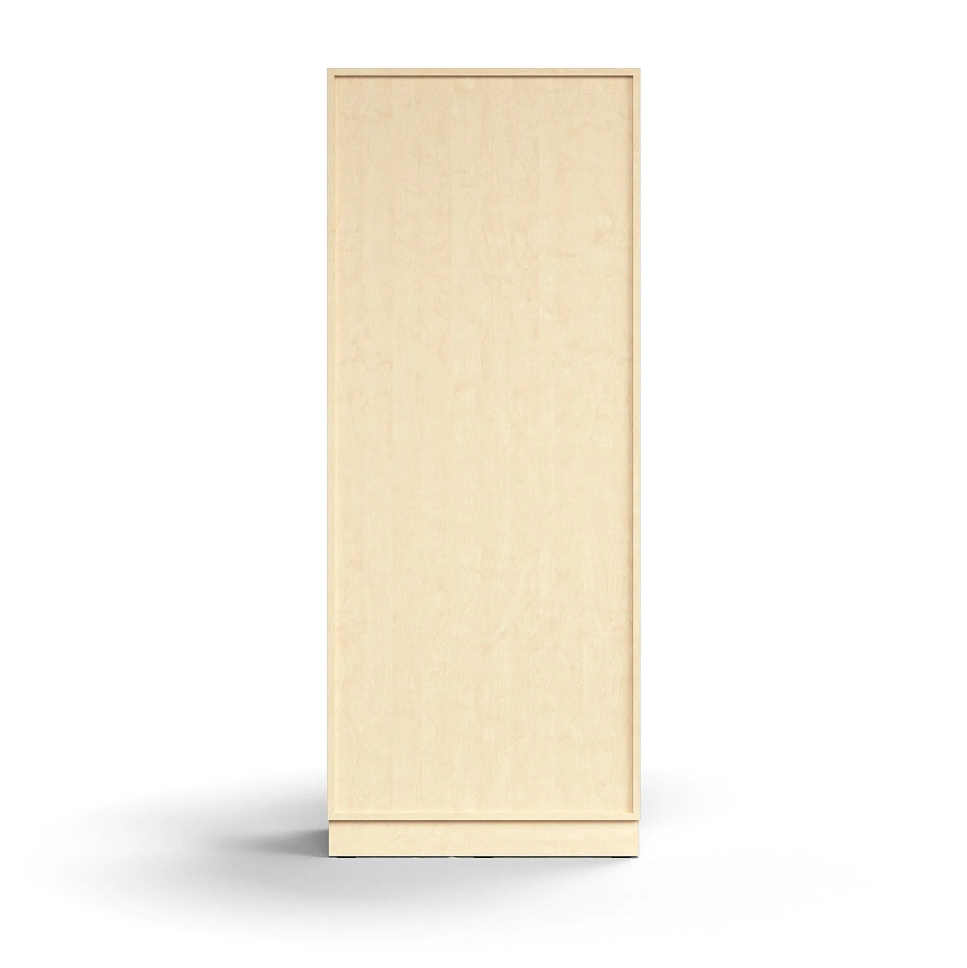 Liukuovikaappi QBUS Lukollinen, 4 hyllytasoa, sokkeli, kahvat, 2020x800x400 mm, koivu