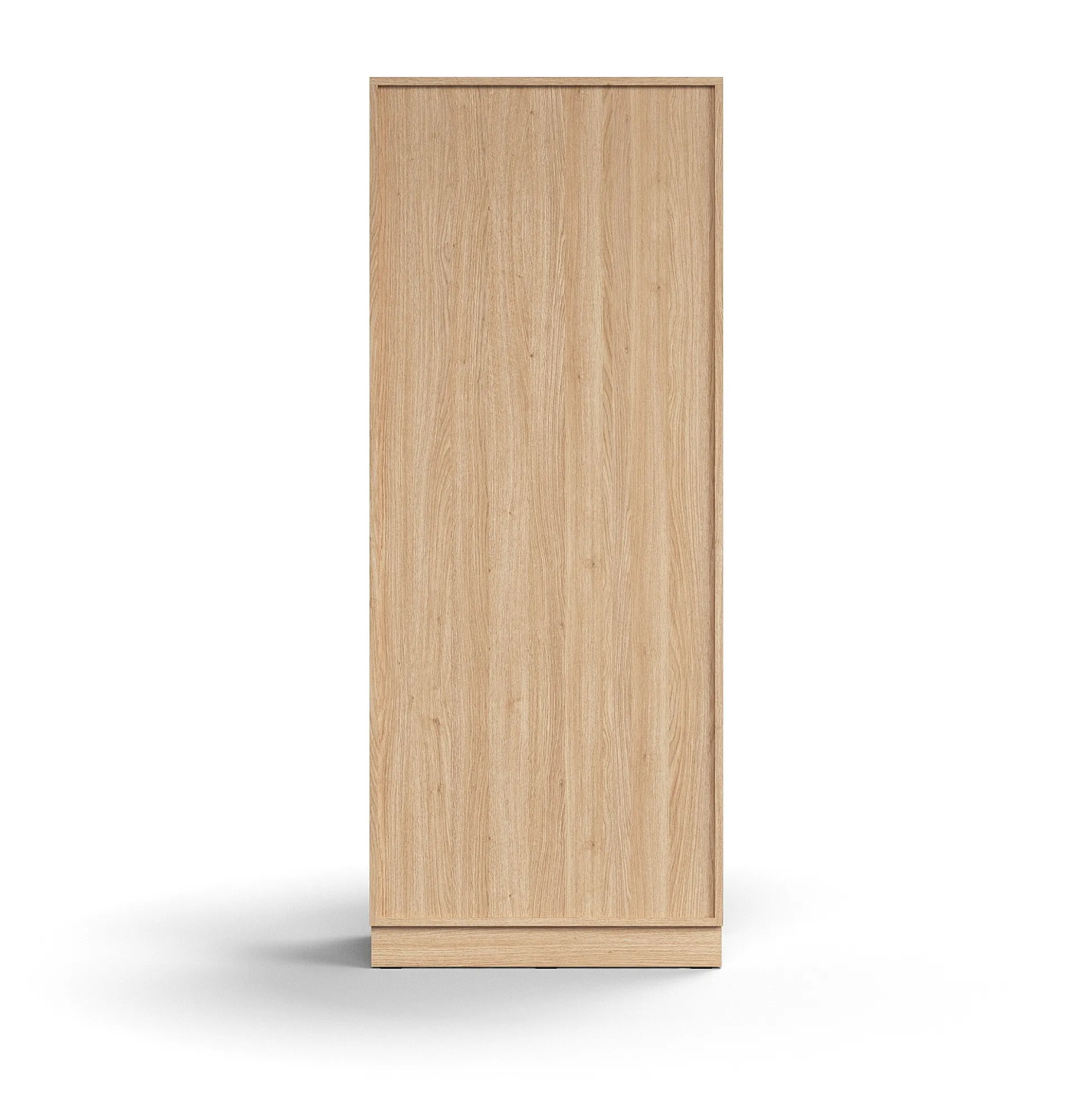 Liukuovikaappi QBUS Lukollinen, 4 hyllytasoa, sokkeli, kahvat, 2020x800x400 mm, tammi