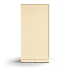Liukuovikaappi QBUS Lukollinen, 3 hyllytasoa, sokkeli, kahvat, 1636x800x400 mm, koivu