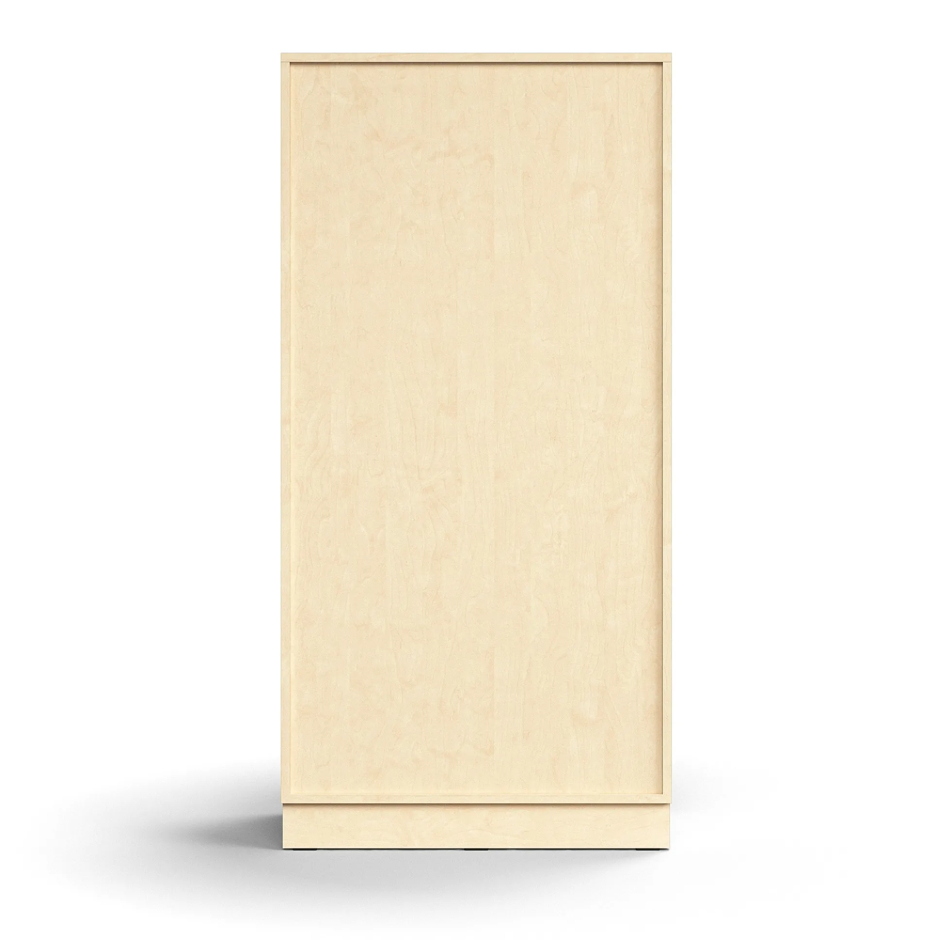 Liukuovikaappi QBUS Lukollinen, 3 hyllytasoa, sokkeli, kahvat, 1636x800x400 mm, koivu