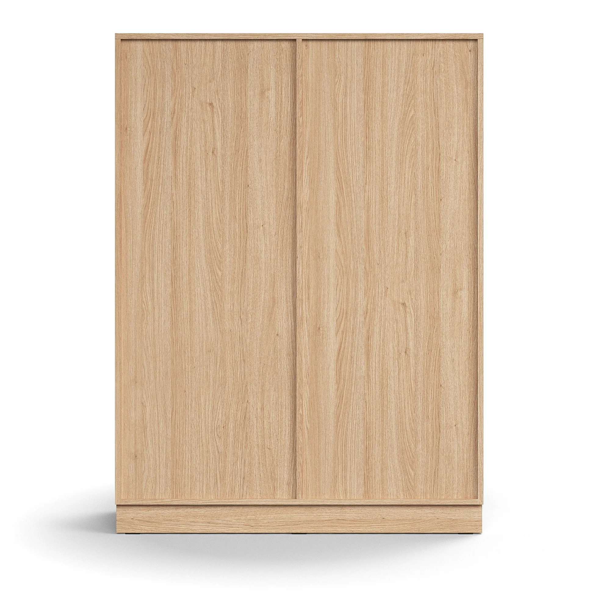 Liukuovikaappi QBUS Lukollinen, 3 hyllytasoa, sokkeli, kahvat, 1636x1200x400 mm, tammi