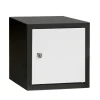 Lokerokaappi CUBE Musta, valkoinen ovi, 270x270x350 mm