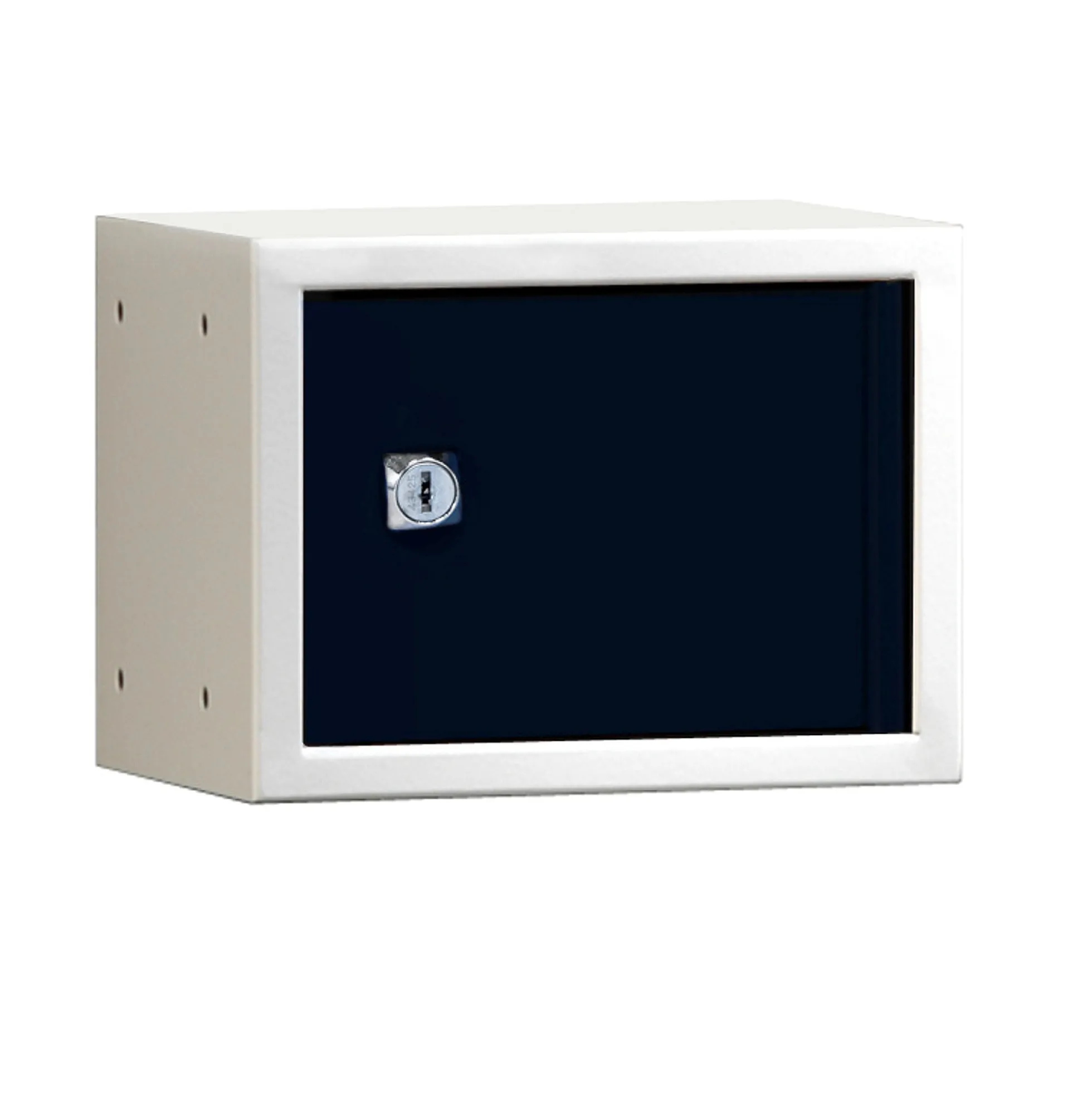 Lokerokaappi CUBE Valkoinen, musta ovi, 150x200x150 mm