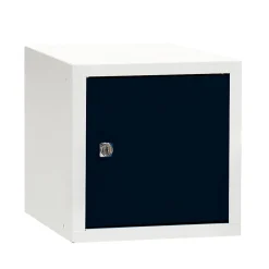 Lokerokaappi CUBE Valkoinen, musta ovi, 270x270x350 mm