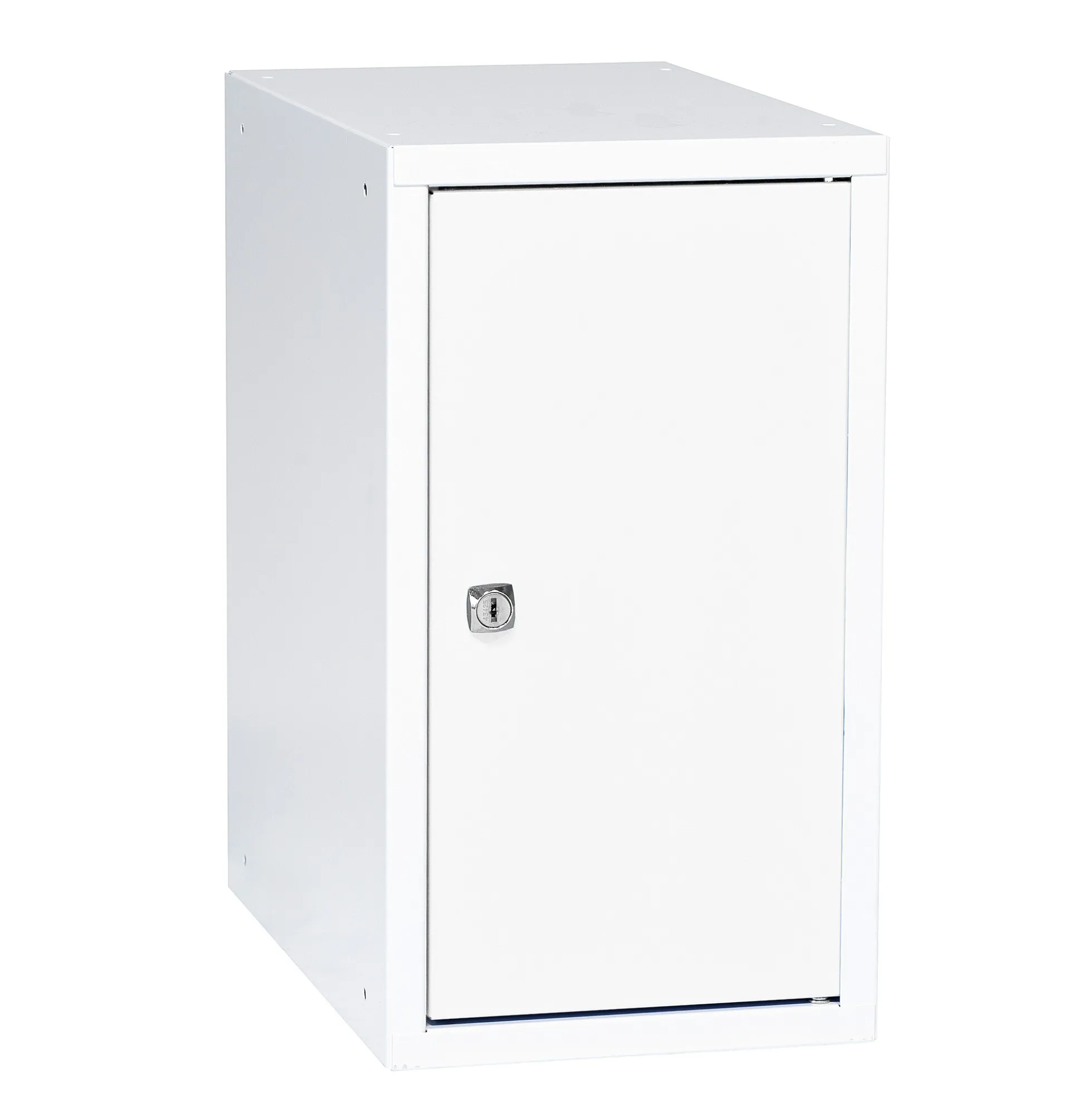 Lokerokaappi CUBE Valkoinen, valkoinen ovi, 450x250x400 mm