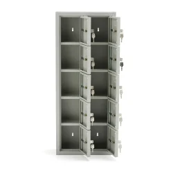 Lokerokaappi MULTICUBE 10 osaa, 1008x412x150 mm, vaaleanharmaa