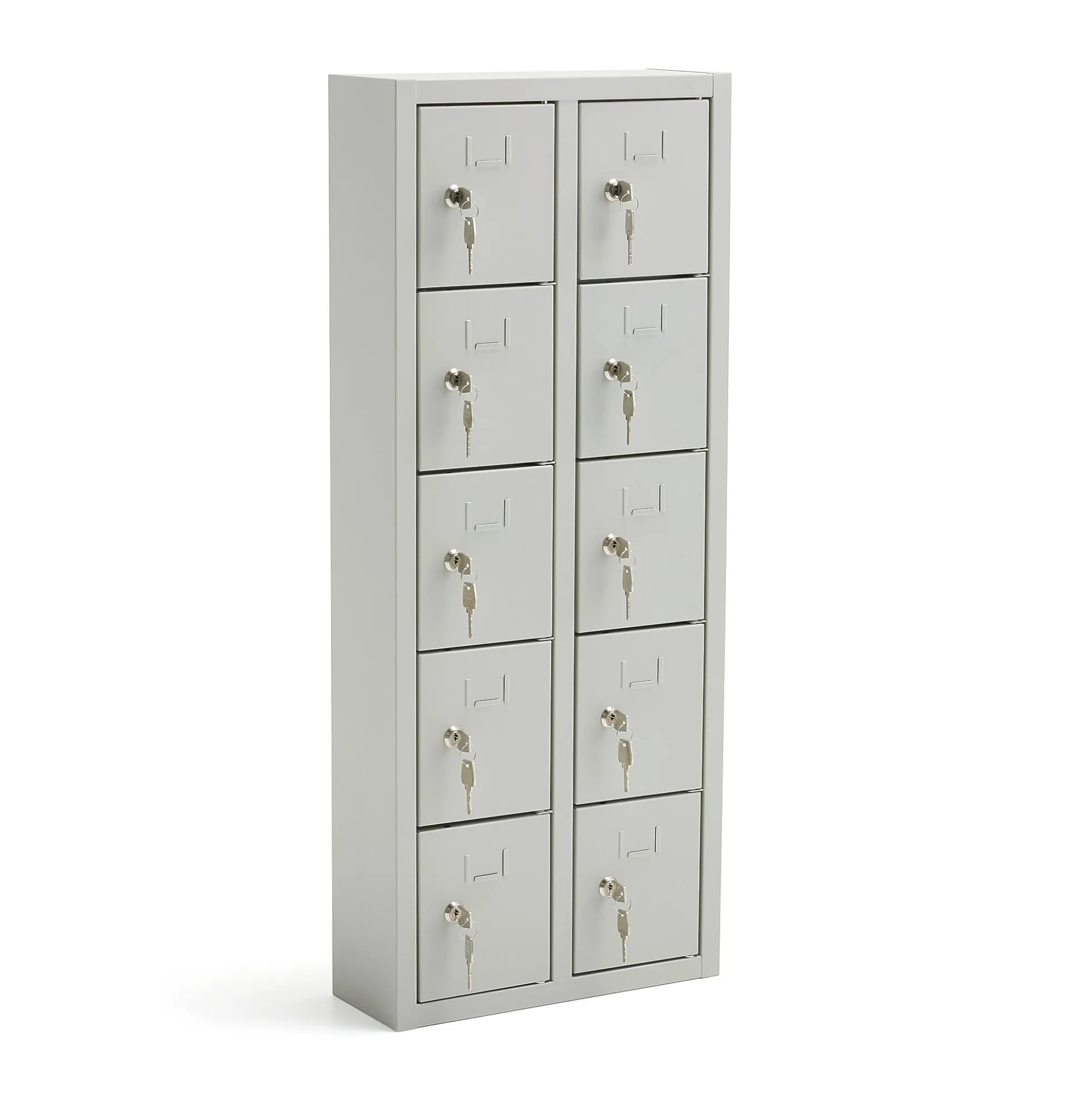 Lokerokaappi MULTICUBE 10 osaa, 1008x412x150 mm, vaaleanharmaa