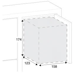 Lokerokaappi MULTICUBE 10 osaa, 1008x412x150 mm, vaaleanharmaa