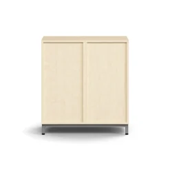 Lokerokaappi QBUS 4 lokeroa, jalusta, 868x800x420 mm, hopea, koivu