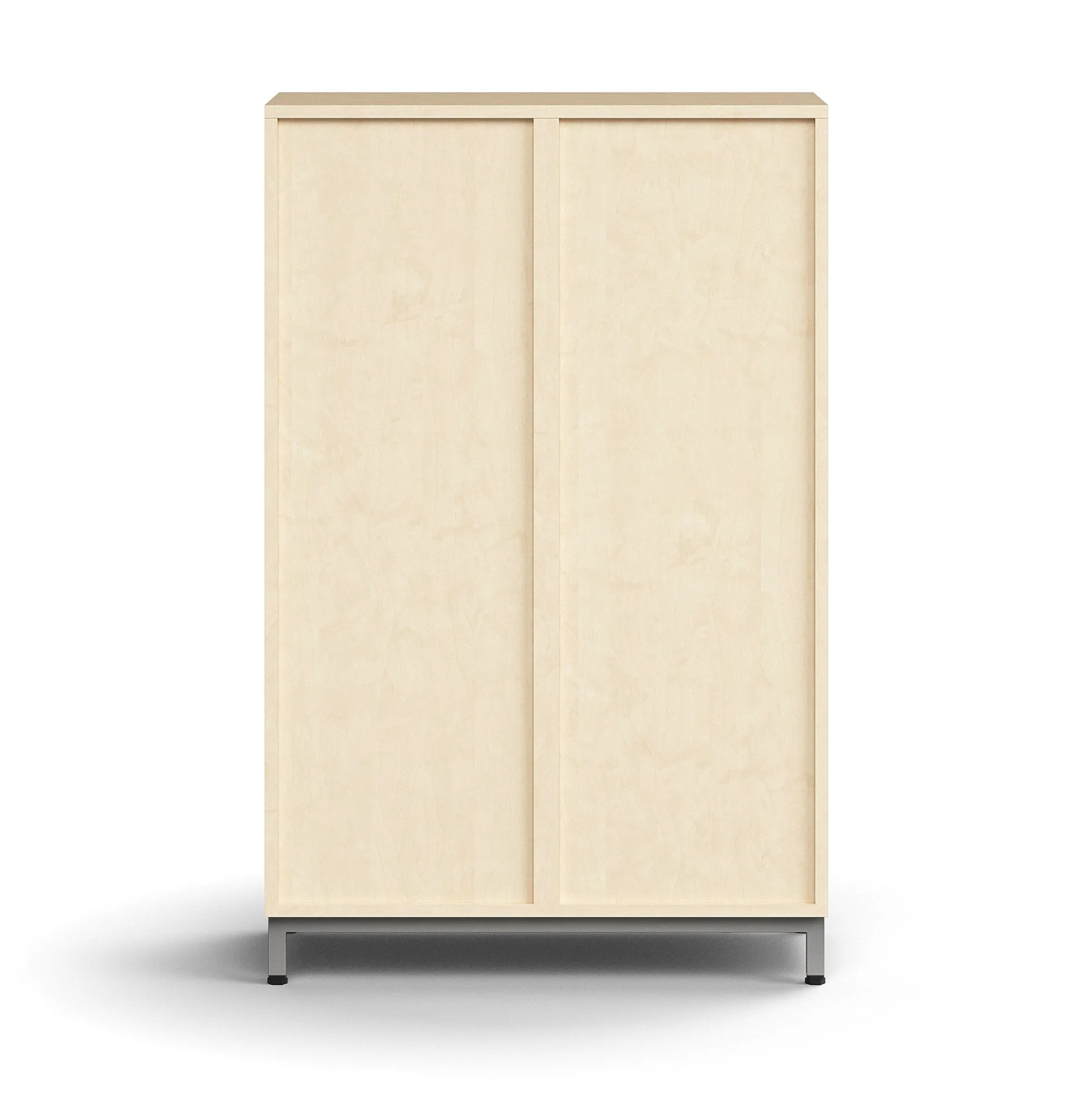 Lokerokaappi QBUS 6 lokeroa, jalusta, 1252x800x420 mm, hopea, koivu