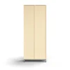 Lokerokaappi QBUS 10 lokeroa, jalusta, 2020x800x420 mm, hopeanharmaa, koivu