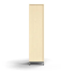 Lokerokaappi QBUS 4 lokeroa, jalusta, 1636x400x420 mm, hopeanharmaa, koivu