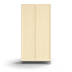 Lokerokaappi QBUS 8 lokeroa, jalusta, 1636x800x420 mm, hopeanharmaa, koivu
