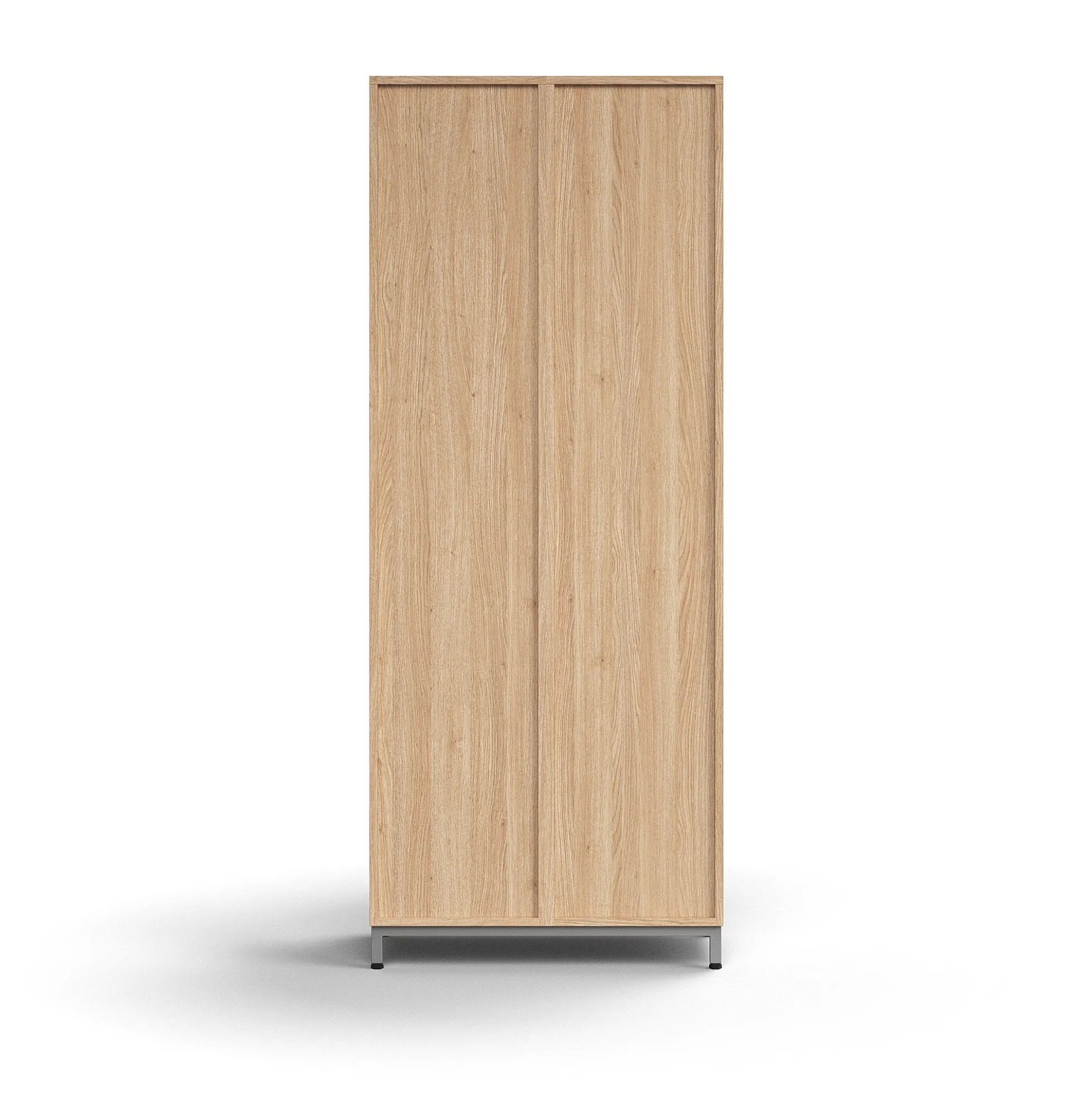 Lokerokaappi QBUS 10 lokeroa, jalusta, 2020x800x420 mm, hopeanharmaa, tammi