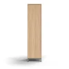 Lokerokaappi QBUS 4 lokeroa, jalusta, 1636x400x420 mm, hopeanharmaa, tammi