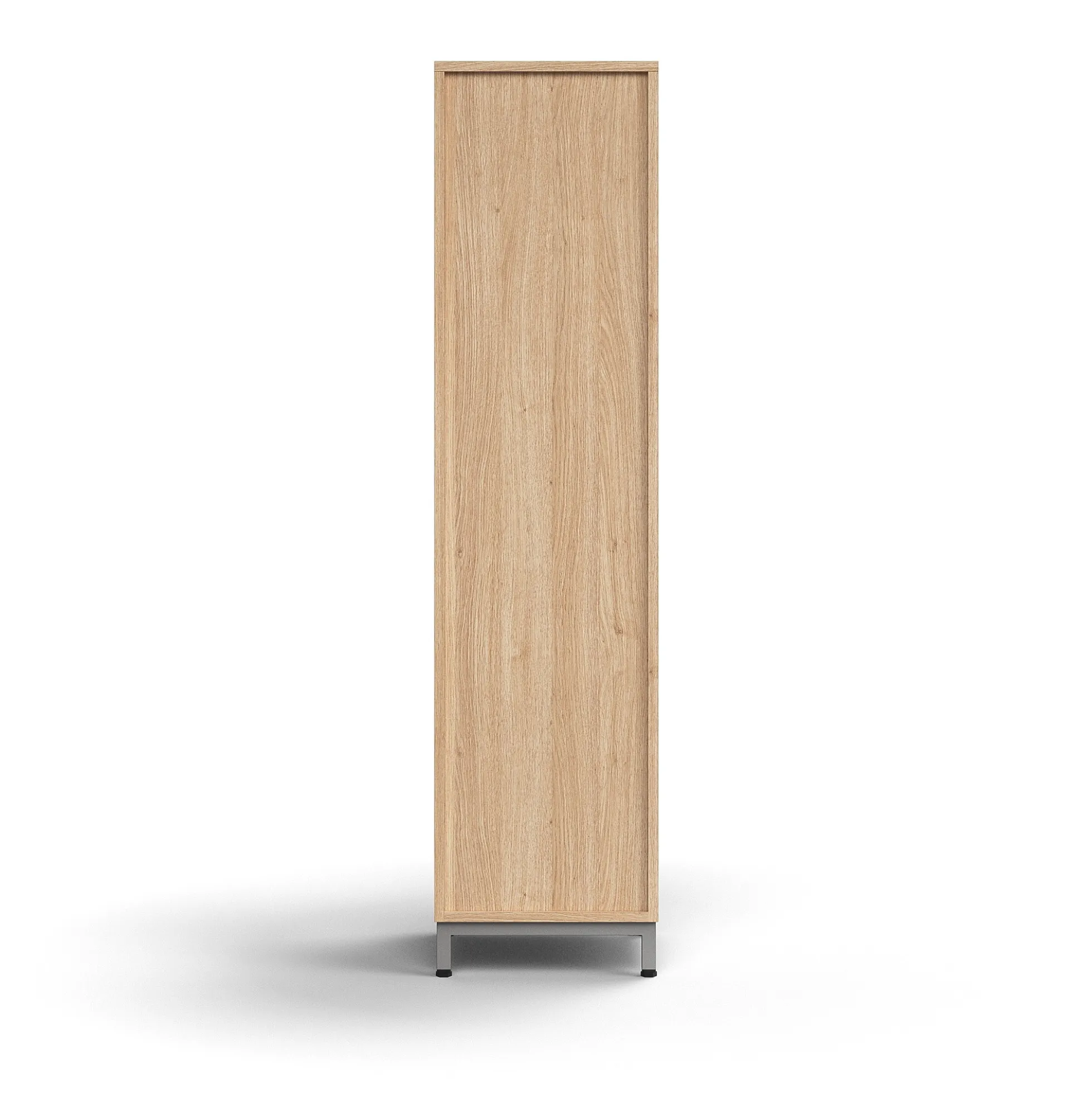 Lokerokaappi QBUS 4 lokeroa, jalusta, 1636x400x420 mm, hopeanharmaa, tammi
