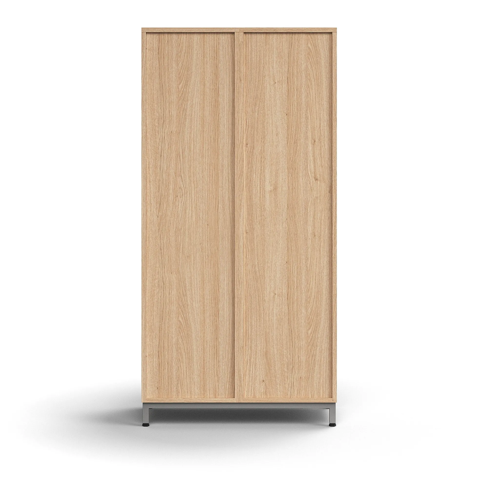 Lokerokaappi QBUS 8 lokeroa, jalusta, 1636x800x420 mm, hopeanharmaa, tammi