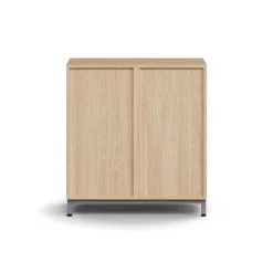 Lokerokaappi QBUS 4 lokeroa, jalusta, 868x800x420 mm, hopea, tammi