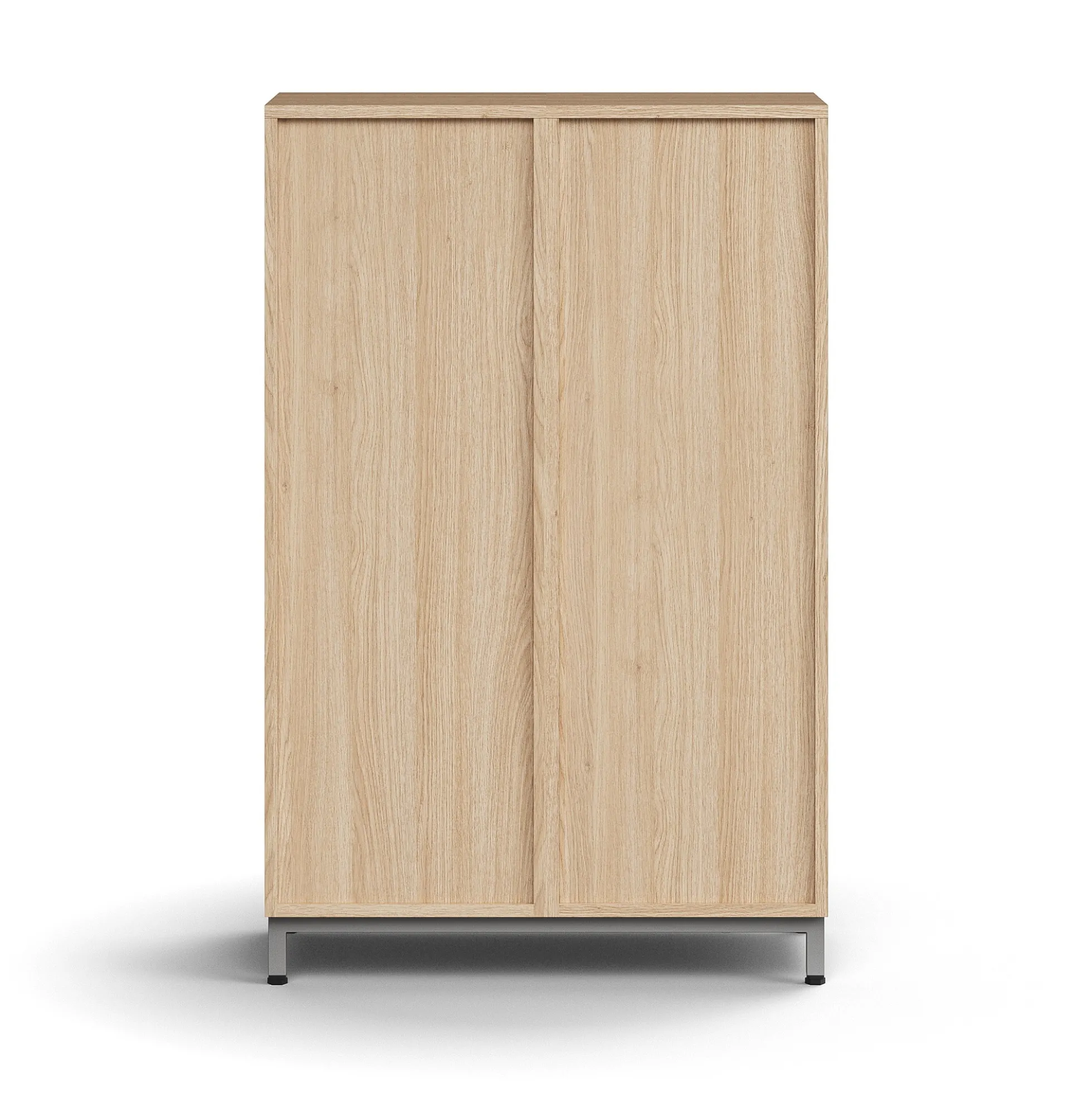Lokerokaappi QBUS 6 lokeroa, jalusta, 1252x800x420 mm, hopea, tammi