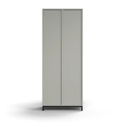 Lokerokaappi QBUS 10 lokeroa, jalusta, 2020x800x420 mm, musta, vaaleanharmaa