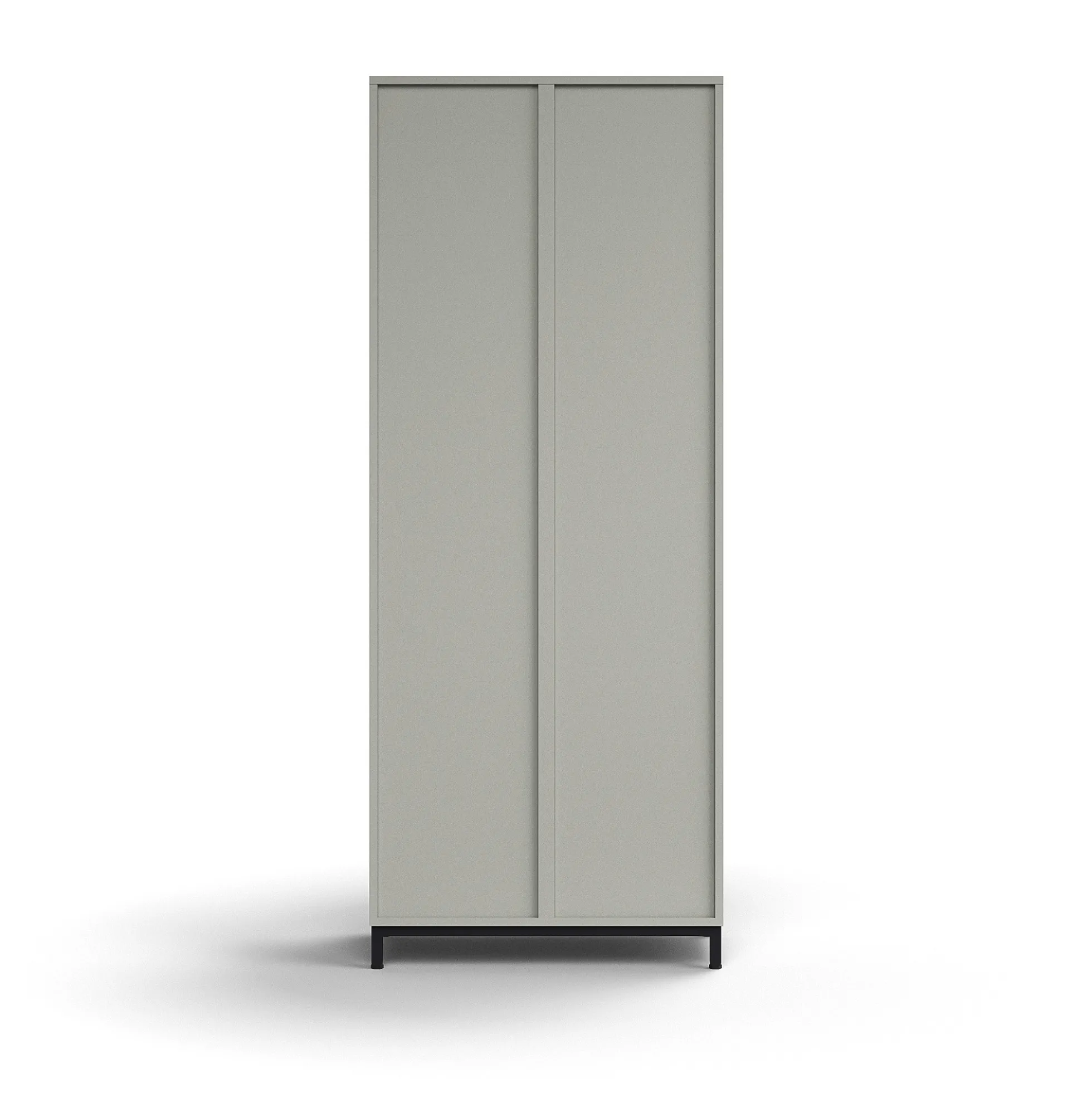 Lokerokaappi QBUS 10 lokeroa, jalusta, 2020x800x420 mm, musta, vaaleanharmaa