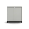 Lokerokaappi QBUS 4 lokeroa, jalusta, 868x800x420 mm, musta, vaaleanharmaa