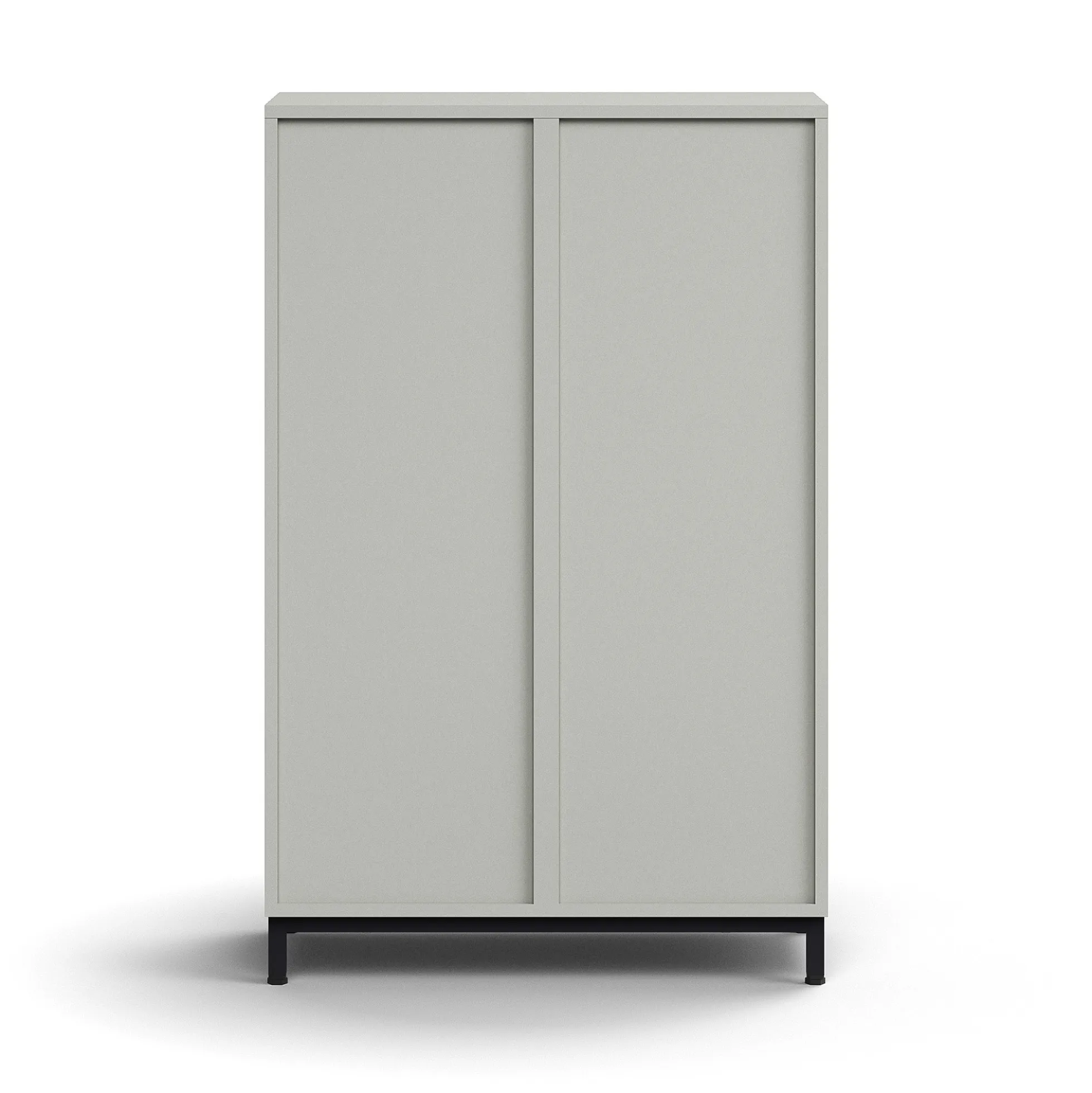 Lokerokaappi QBUS 6 lokeroa, jalusta, 1252x800x420 mm, musta, vaaleanharmaa