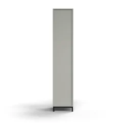Lokerokaappi QBUS 5 lokeroa, jalusta, 2020x400x420 mm, musta, vaaleanharmaa
