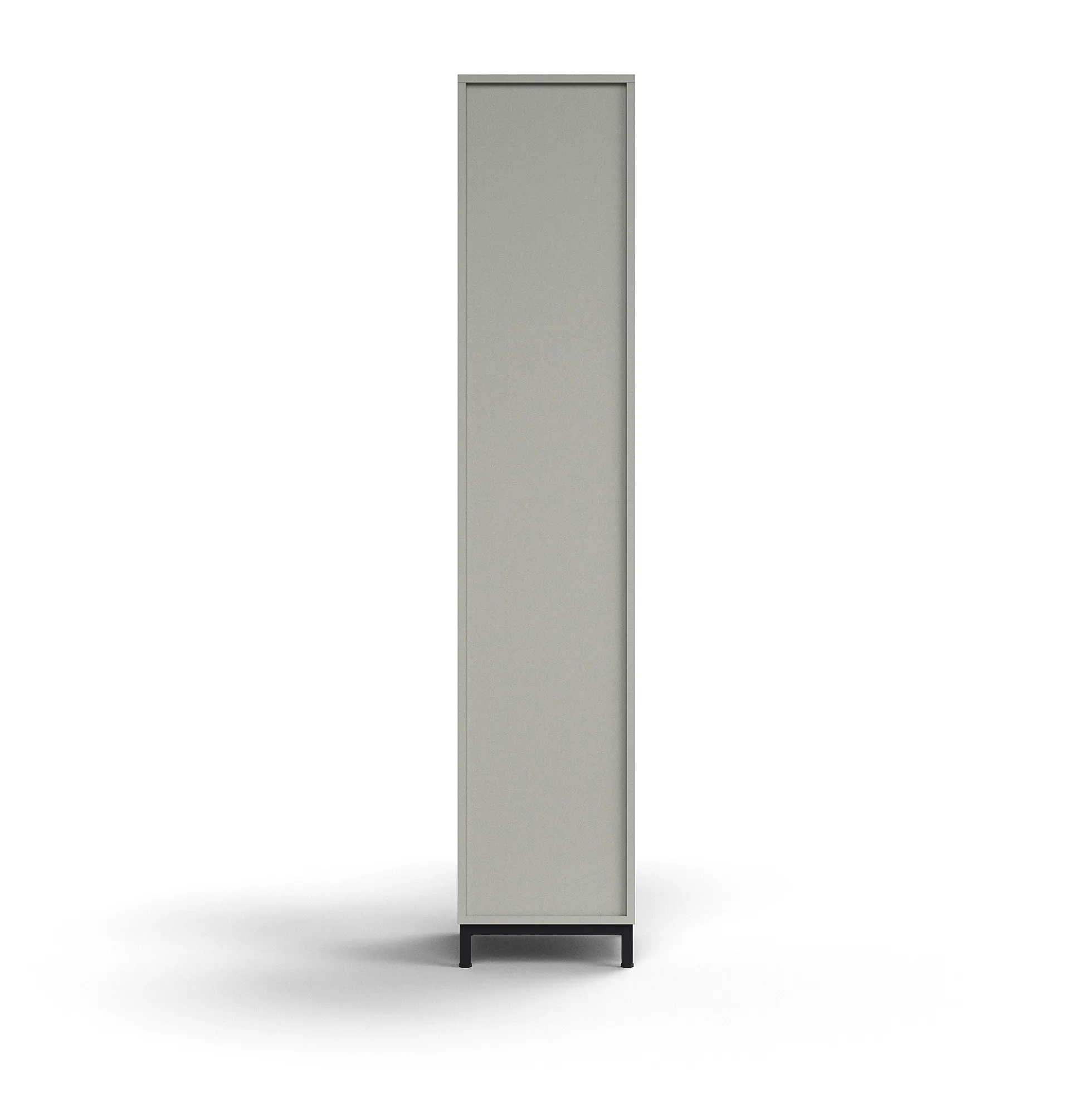 Lokerokaappi QBUS 5 lokeroa, jalusta, 2020x400x420 mm, musta, vaaleanharmaa