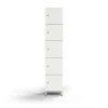 Lokerokaappi QBUS 5 lokeroa, jalusta, 2020x400x420 mm, valkoinen