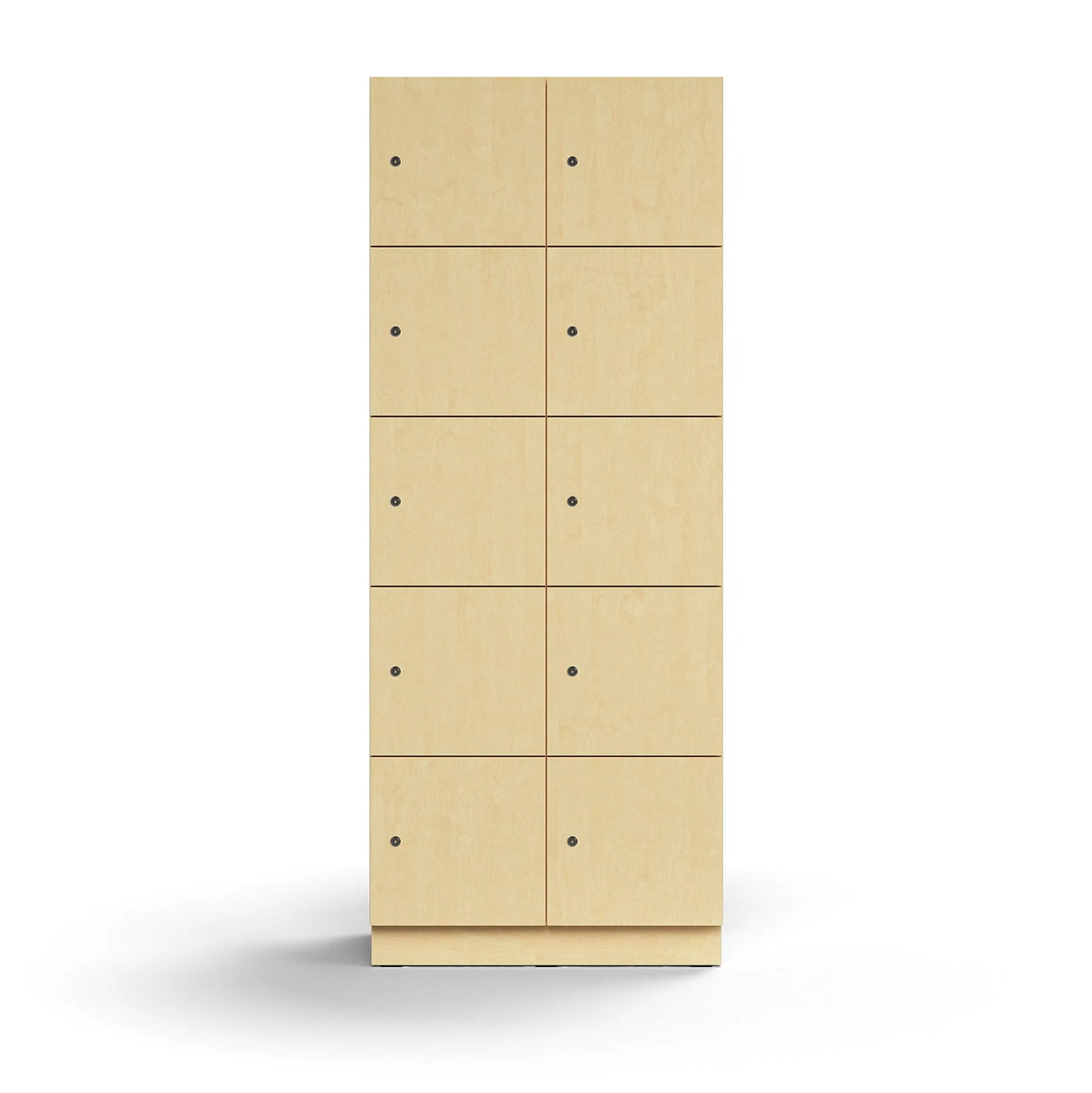 Lokerokaappi QBUS 10 lokeroa, sokkeli, 2020x800x420 mm, koivu