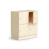Lokerokaappi QBUS 4 lokeroa, sokkeli, 868x800x420 mm, koivu
