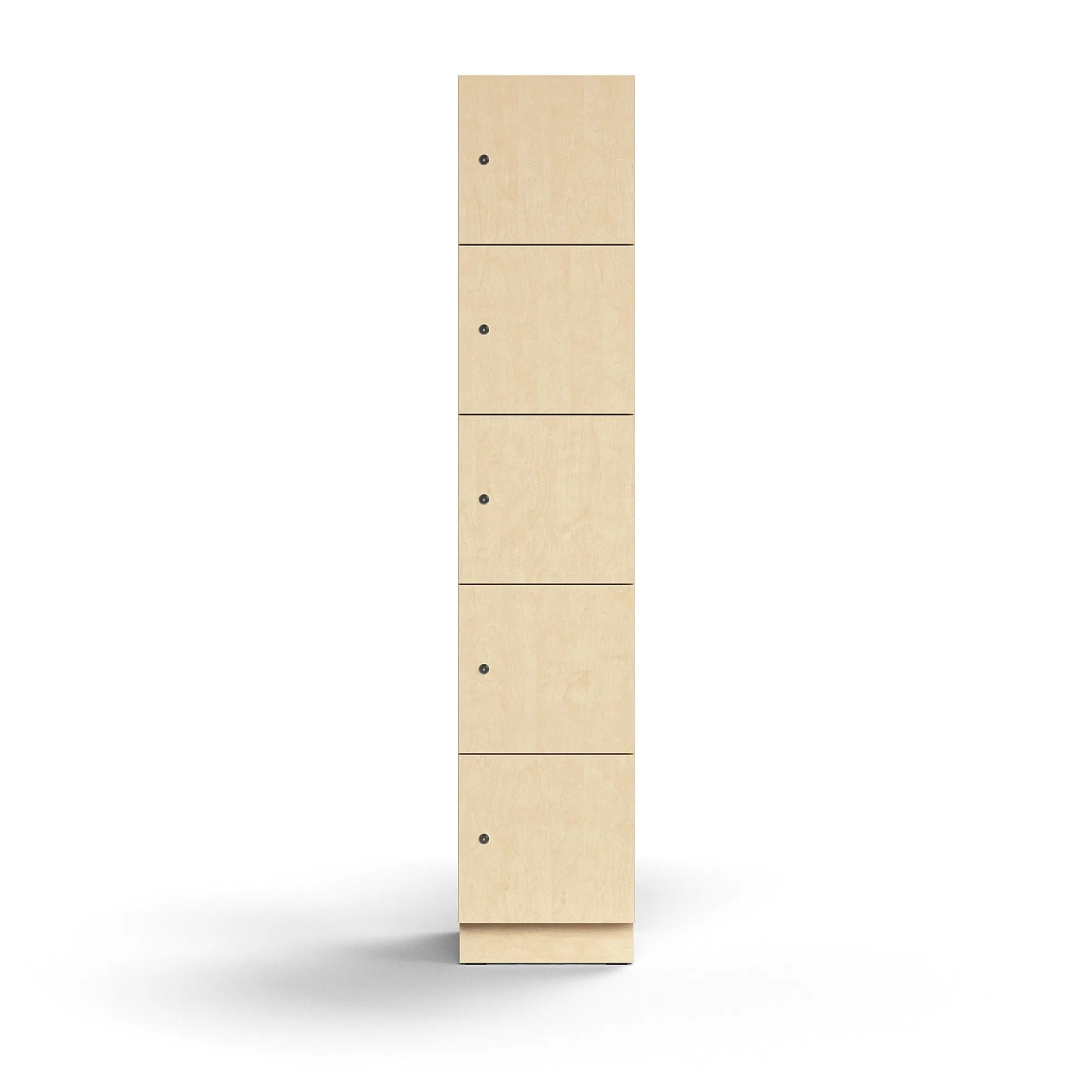 Lokerokaappi QBUS 5 lokeroa, sokkeli, 2020x400x420 mm, koivu